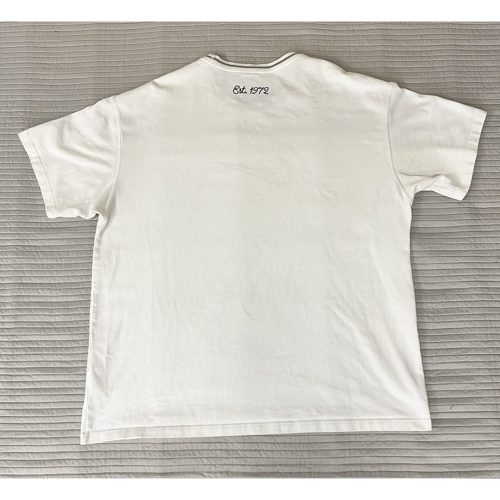Nike Premium Loose Fit Essential Shirt Striped Collar Off White Baggy Mens XL - Picture 8 of 9